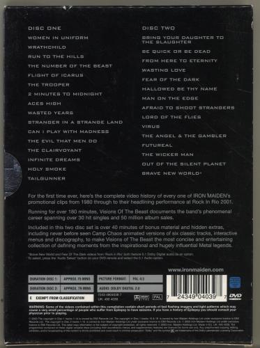 Iron Maiden Visions Of The Beast + Slipcase DVD UK IRODDVI246037