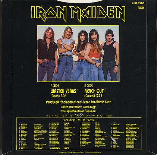 Iron Maiden Wasted Years - Solid 7" vinyl single (7 inch record / 45) UK IRO07WA96946