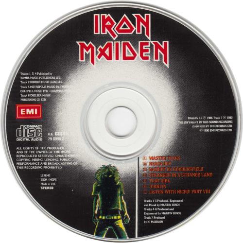 Iron Maiden Wasted Years CD single (CD5 / 5") UK IROC5WA203311