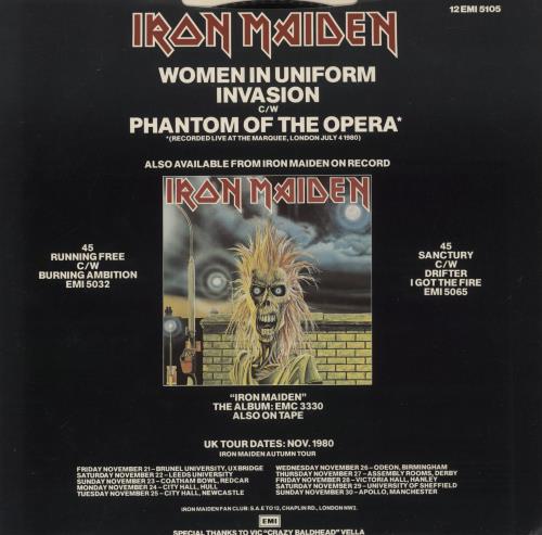 Iron Maiden Women In Uniform - 1st - P/S 12" vinyl single (12 inch record / Maxi-single) UK IRO12WO00717