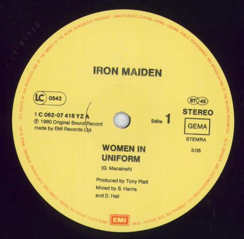 Iron Maiden Women In Uniform - EX 12" vinyl single (12 inch record / Maxi-single) German IRO12WO00732