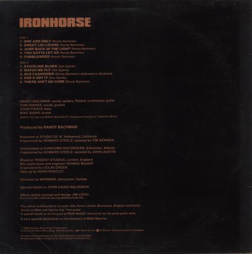 Ironhorse Ironhorse vinyl LP album (LP record) UK IOHLPIR465840