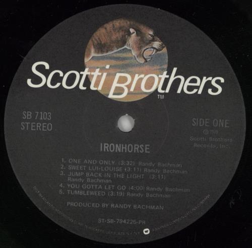 Ironhorse Ironhorse vinyl LP album (LP record) US IOHLPIR672724