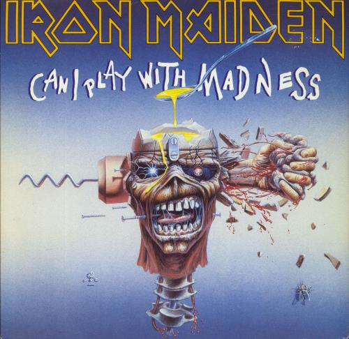 Iron Maiden Can I Play With Madness - Black & Silver label - EX 12" vinyl single (12 inch record / Maxi-single) UK IRO12CA804125