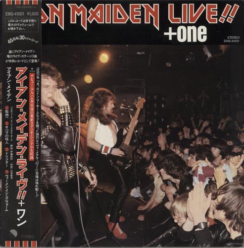 Iron Maiden Live + One - With Obi & Insert 12" vinyl single (12 inch record / Maxi-single) Japanese IRO12LI140100