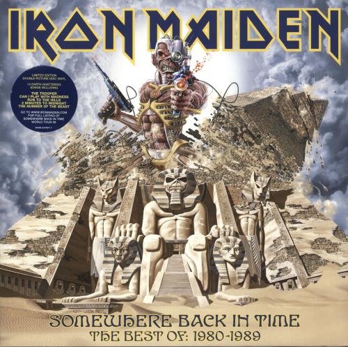 Iron Maiden Somewhere Back In Time picture disc LP (vinyl picture disc album) UK IROPDSO433489