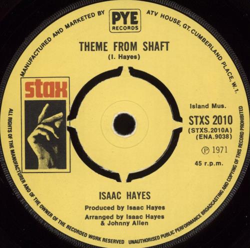 Isaac Hayes Theme From Shaft - 4pr 7" vinyl single (7 inch record / 45) UK IHY07TH709304