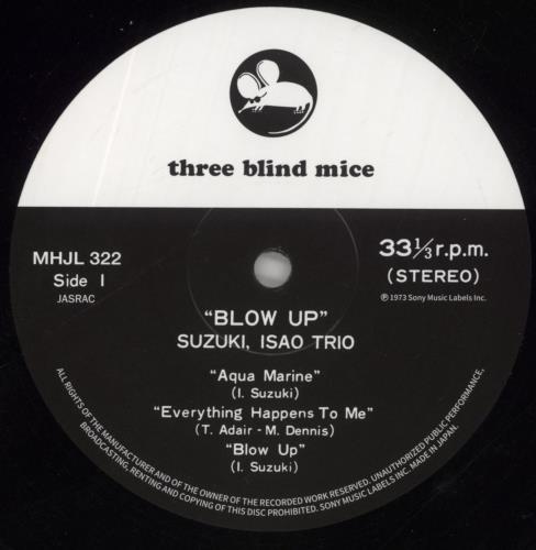 Isao Suzuki Blow Up - 180gm vinyl LP album (LP record) Japanese ISZLPBL858442