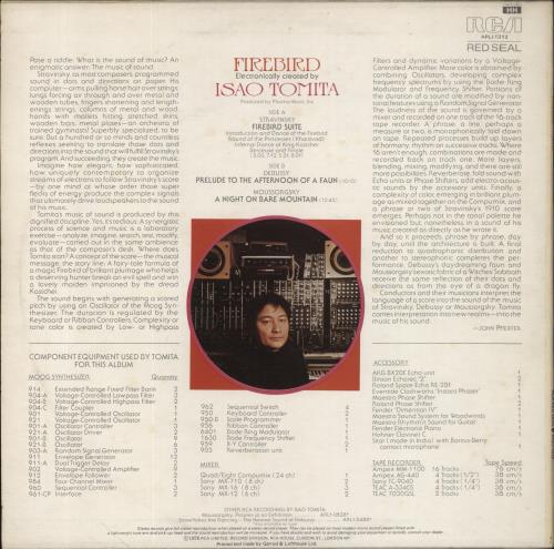 Isao Tomita Firebird - Laminated Sleeve vinyl LP album (LP record) UK TMTLPFI310340