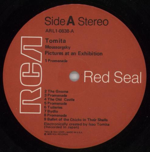 Isao Tomita Pictures At An Exhibition vinyl LP album (LP record) US TMTLPPI868752