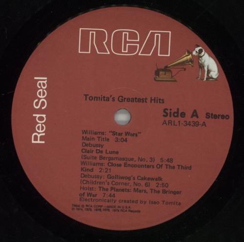 Isao Tomita Tomita's Greatest Hits vinyl LP album (LP record) US TMTLPTO878601