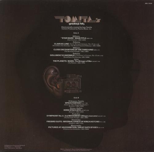 Isao Tomita Tomita's Greatest Hits vinyl LP album (LP record) US TMTLPTO878601