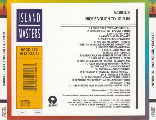 Island Records Nice Enough To Join In CD album (CDLP) UK ISDCDNI656658