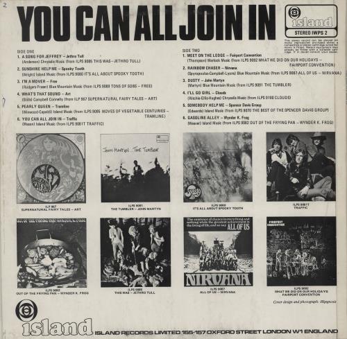Island Records You Can All Join In - Pink Rim vinyl LP album (LP record) UK ISDLPYO439087