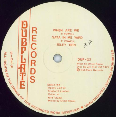 Isley Ren When Are We / Sensi For Sale 12" vinyl single (12 inch record / Maxi-single) UK 5SN12WH803591