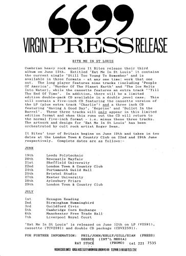 It Bites Eat Me In St. Louis + PR vinyl LP album (LP record) UK ITBLPEA428867