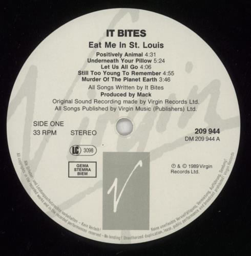 It Bites Eat Me In St. Louis vinyl LP album (LP record) UK ITBLPEA865357