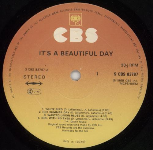 It's A Beautiful Day It's A Beautiful Day vinyl LP album (LP record) UK IBDLPIT867416