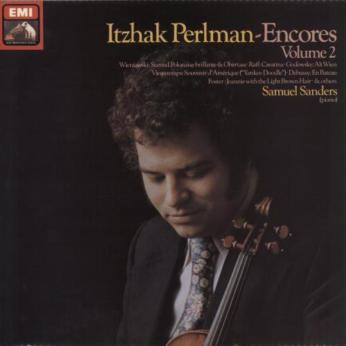 Itzhak Perlman Encores Volume 2 vinyl LP album (LP record) UK IT-LPEN887130