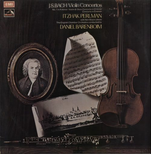 Itzhak Perlman J.S. Bach: Violin Concertos vinyl LP album (LP record) Israeli IT-LPJS607866