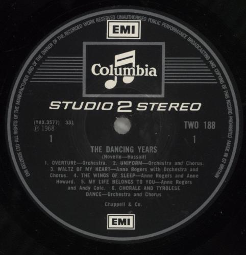 Ivor Novello The Dancing Years vinyl LP album (LP record) UK IV0LPTH879594