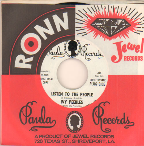 Ivy Peebles Listen To The People 7" vinyl single (7 inch record / 45) US IV507LI640210