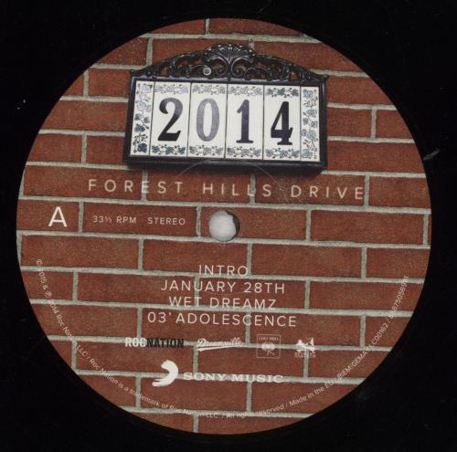 J. Cole 2014 Forest Hills Drive - 1st 2-LP vinyl record set (Double LP Album) UK 4EH2LFO802965