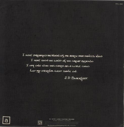 J. D. Blackfoot The Song Of Crazy Horse - WOS vinyl LP album (LP record) New Zealand 4GDLPTH879797