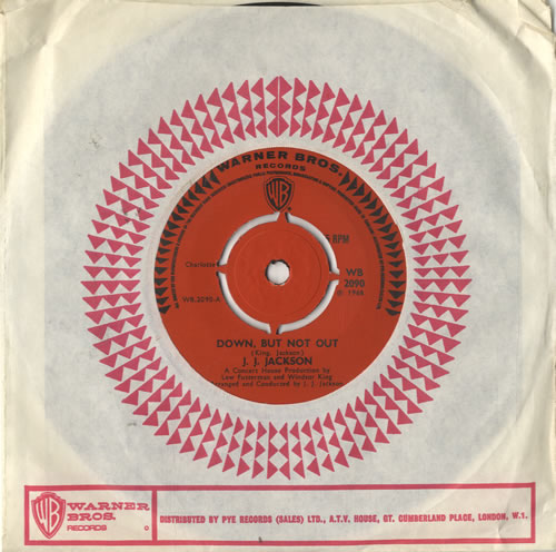 J. J. Jackson Down, But Not Out 7" vinyl single (7 inch record / 45) UK 0JJ07DO478192