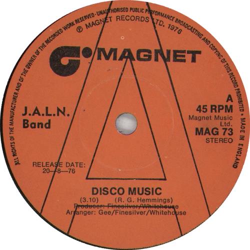 J.A.L.N. Band Disco Music - A Label 7" vinyl single (7 inch record / 45) UK KKC07DI705813