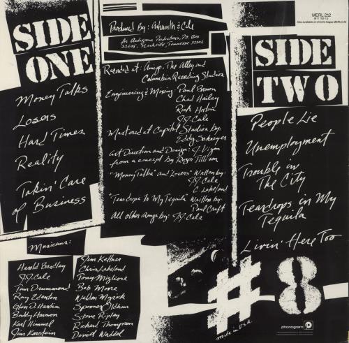 J.J. Cale #8 - Eight vinyl LP album (LP record) UK JJCLPEI283111