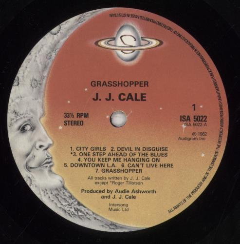 J.J. Cale Grasshopper vinyl LP album (LP record) UK JJCLPGR302156