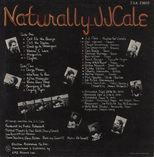 J.J. Cale Naturally... - EX vinyl LP album (LP record) UK JJCLPNA302178
