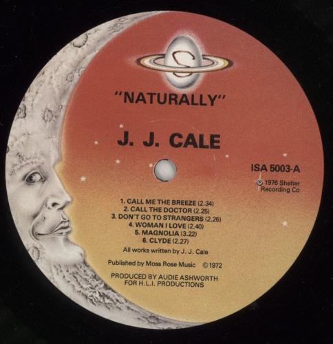 J.J. Cale Naturally... vinyl LP album (LP record) UK JJCLPNA873535