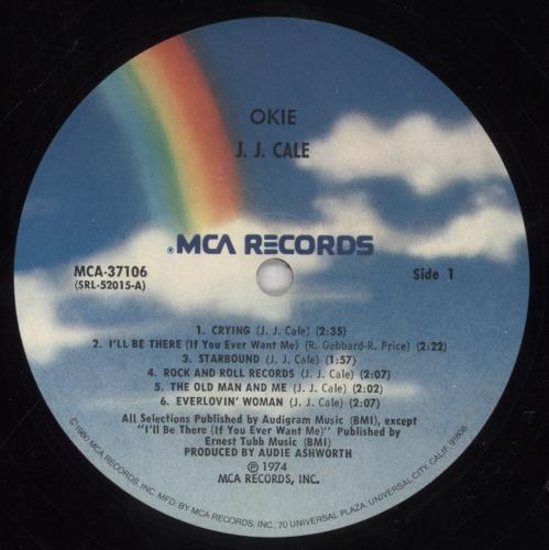 J.J. Cale Okie vinyl LP album (LP record) Canadian JJCLPOK321040