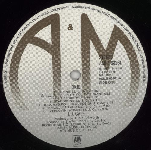 J.J. Cale Okie vinyl LP album (LP record) UK JJCLPOK446783