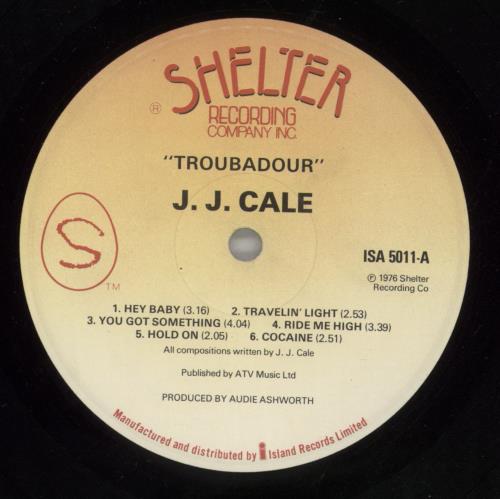 J.J. Cale Troubadour vinyl LP album (LP record) UK JJCLPTR727059