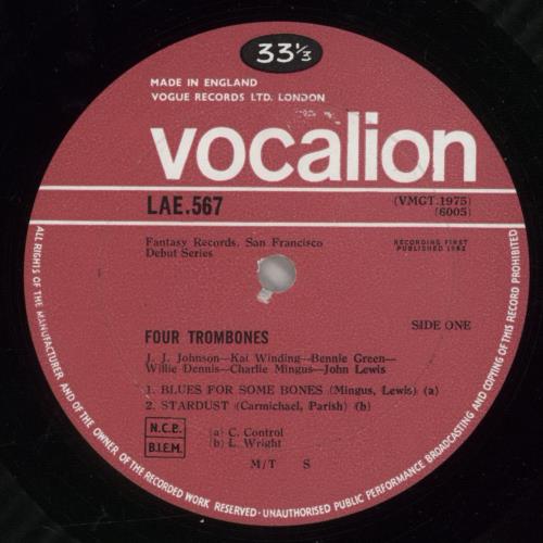 J.J. Johnson & Kai Winding Four Trombones vinyl LP album (LP record) UK JJQLPFO578112