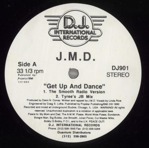 J.M.D. Get Up And Dance 12" vinyl single (12 inch record / Maxi-single) US -CY12GE887954