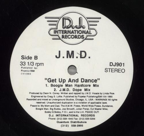 J.M.D. Get Up And Dance 12" vinyl single (12 inch record / Maxi-single) US -CY12GE887954