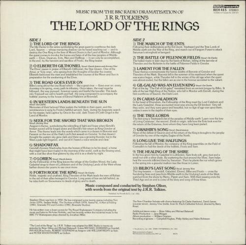 J.R.R. Tolkien The Lord Of The Rings vinyl LP album (LP record) UK JRTLPTH523783