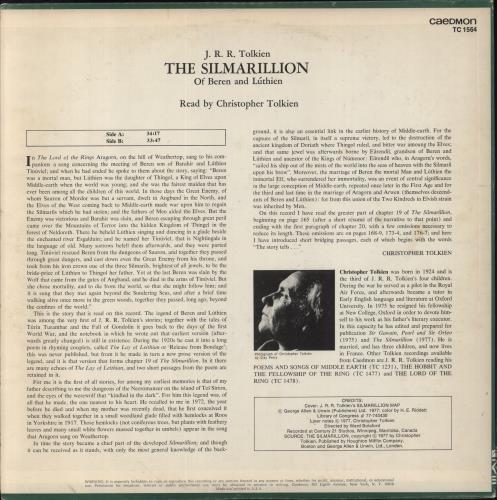 J.R.R. Tolkien The Silmarillion - VG vinyl LP album (LP record) US JRTLPTH860429