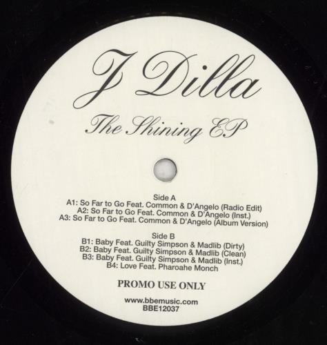 J Dilla The Shining EP - Promo 12" vinyl single (12 inch record / Maxi-single) UK Q6B12TH855134