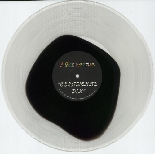 J Fernandez Occasional Din - Clear With Black Blob Vinyl vinyl LP album (LP record) US 9BALPOC885979