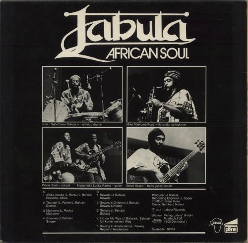 Jabula African Soul vinyl LP album (LP record) German KWFLPAF889883