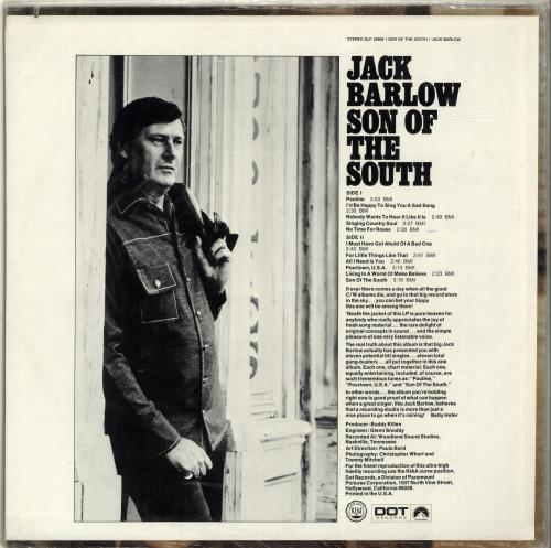 Jack Barlow Son Of The South vinyl LP album (LP record) US J75LPSO699237