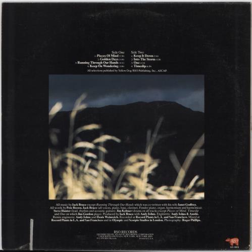 Jack Bruce Out Of The Storm vinyl LP album (LP record) US J-BLPOU774931