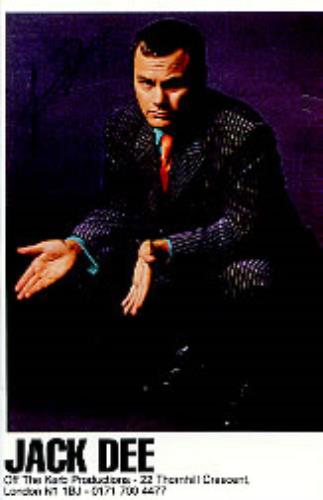 Jack Dee Autographed Publicity Photocard photograph UK JAFPHAU277122
