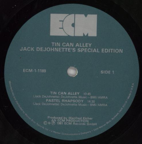 Jack DeJohnette Tin Can Alley vinyl LP album (LP record) US JJTLPTI858009