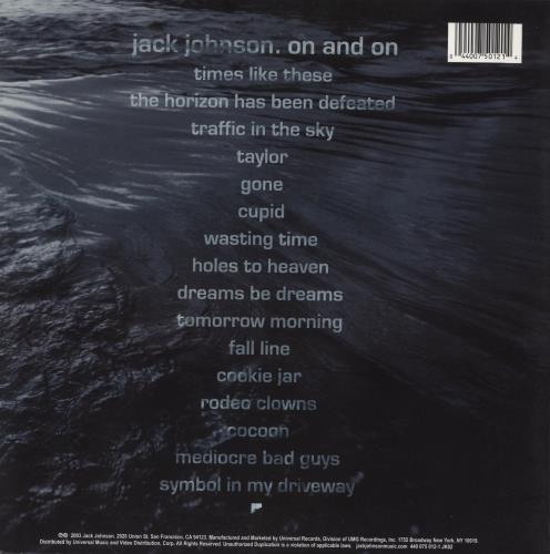 Jack Johnson On And On - EX vinyl LP album (LP record) US JKJLPON857559